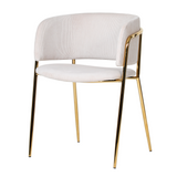 Jedálenská stolička KL Mia v béžovej farbe - manšestrová