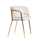 Jedálenská stolička KL Mia v béžovej farbe - manšestrová