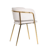 Jedálenská stolička KL Mia v béžovej farbe - manšestrová