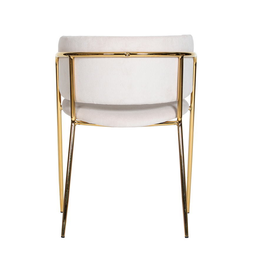 Jedálenská stolička KL Mia v béžovej farbe - manšestrová