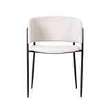 Jedálenská stolička KL Liam v béžovej farbe - manšestrová