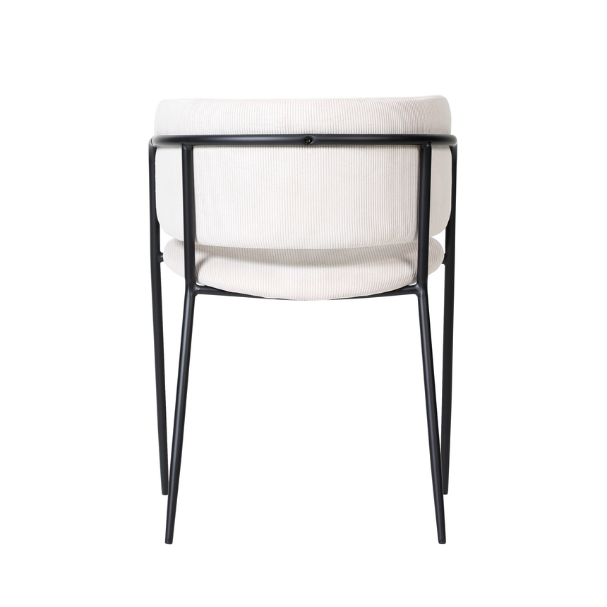 Jedálenská stolička KL Liam v béžovej farbe - manšestrová