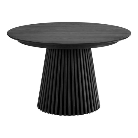 Jedálenský stôl Osaka – Ø120 cm / 120–160–200–240 cm, čierny 