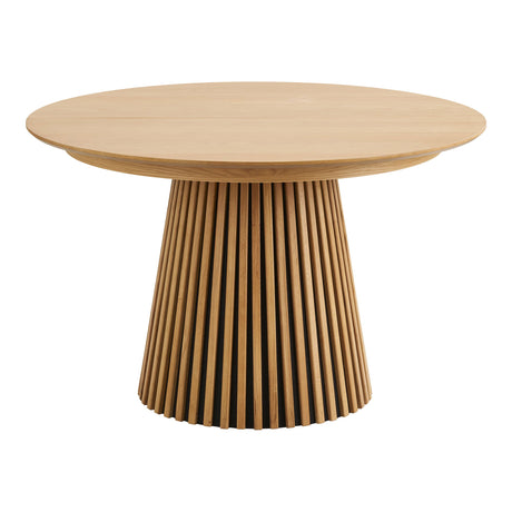 Jedálenský stôl Osaka – Ø120 cm / 120–160–200 cm, farba prírodný dub 