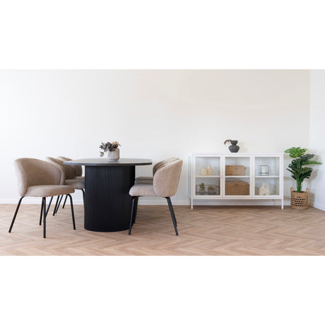 Jedálenský stôl Boavista – 100×210 cm, tmavohnedý 