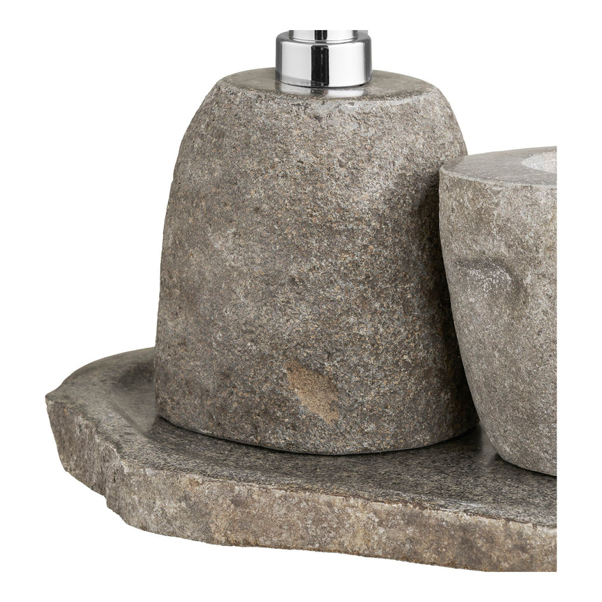 Kúpeľňová súprava Gara, úložný pohár, dávkovač mydla, podnos