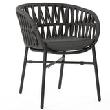 Grattoni záhradná stolička Tahiti čierna/tmavosivá