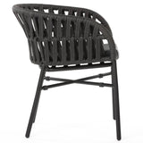 Grattoni záhradná stolička Tahiti čierna/tmavosivá