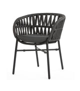 Grattoni záhradná stolička Tahiti čierna/tmavosivá