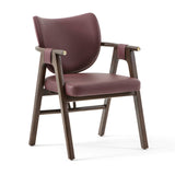 Hnedá reštauračná stolička s voliteľným čalúnením, morená