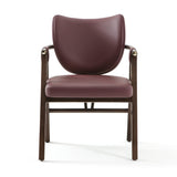 Hnedá reštauračná stolička s voliteľným čalúnením, morená