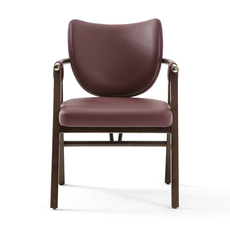 Hnedá reštauračná stolička s voliteľným čalúnením, morená