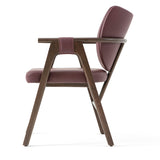 Hnedá reštauračná stolička s voliteľným čalúnením, morená