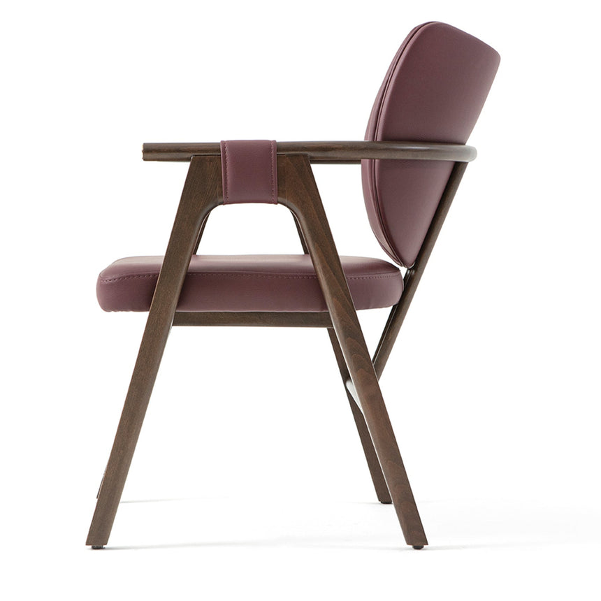 Hnedá reštauračná stolička s voliteľným čalúnením, morená