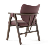 Hnedá reštauračná stolička s voliteľným čalúnením, morená