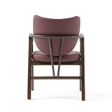 Hnedá reštauračná stolička s voliteľným čalúnením, morená