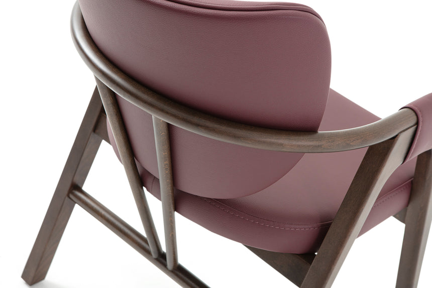 Hnedá reštauračná stolička s voliteľným čalúnením, morená