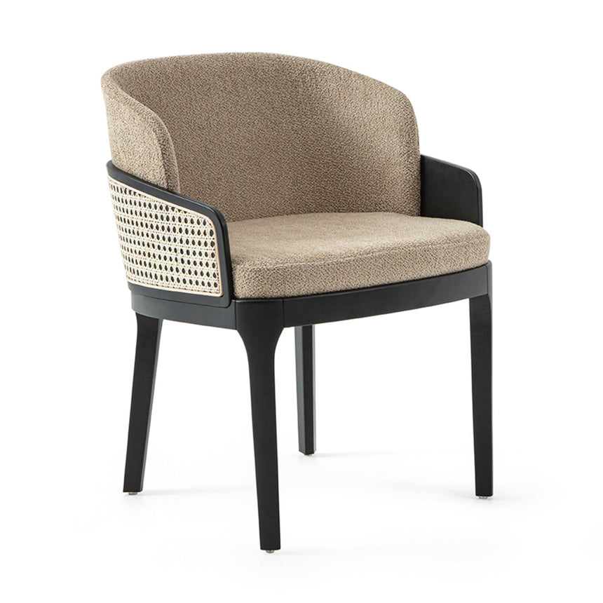 Reštauračná stolička Kyle s voliteľným čalúnením a morením