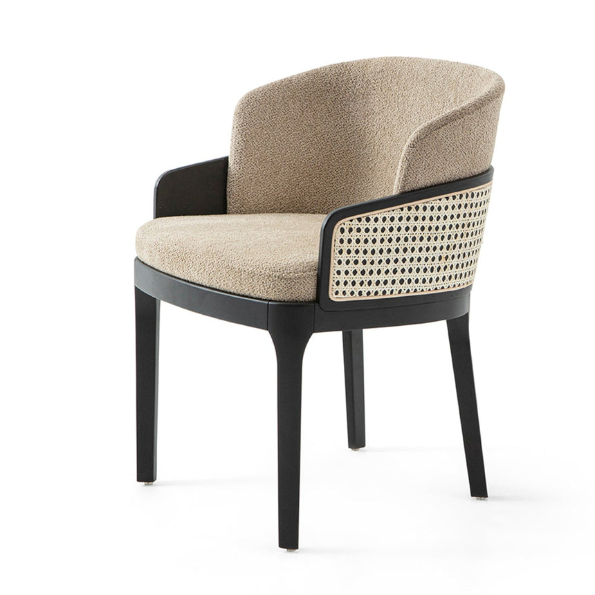 Reštauračná stolička Kyle s voliteľným čalúnením a morením