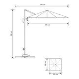 Závesný slnečník Baza