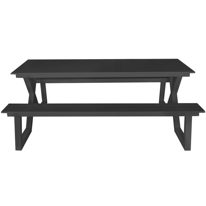 Jedálenský stôl Darby s lavicami, antracit