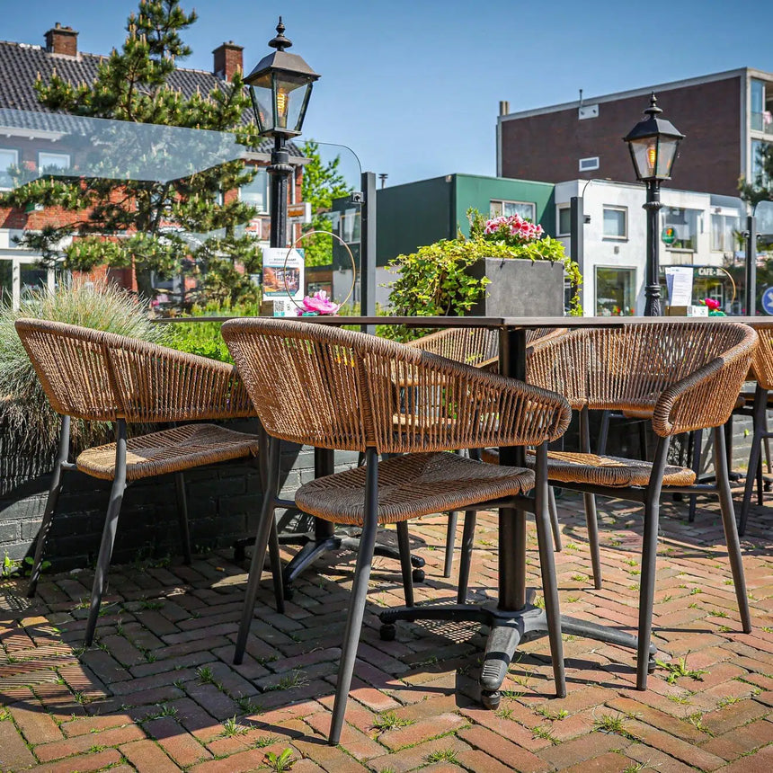 Záhradná stolička Jacco, prírodná farba