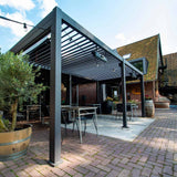 Reflect Standard 3×4 m bioklimatikus alumínium pergola – antracit, 8 cm-es oszlopokkal