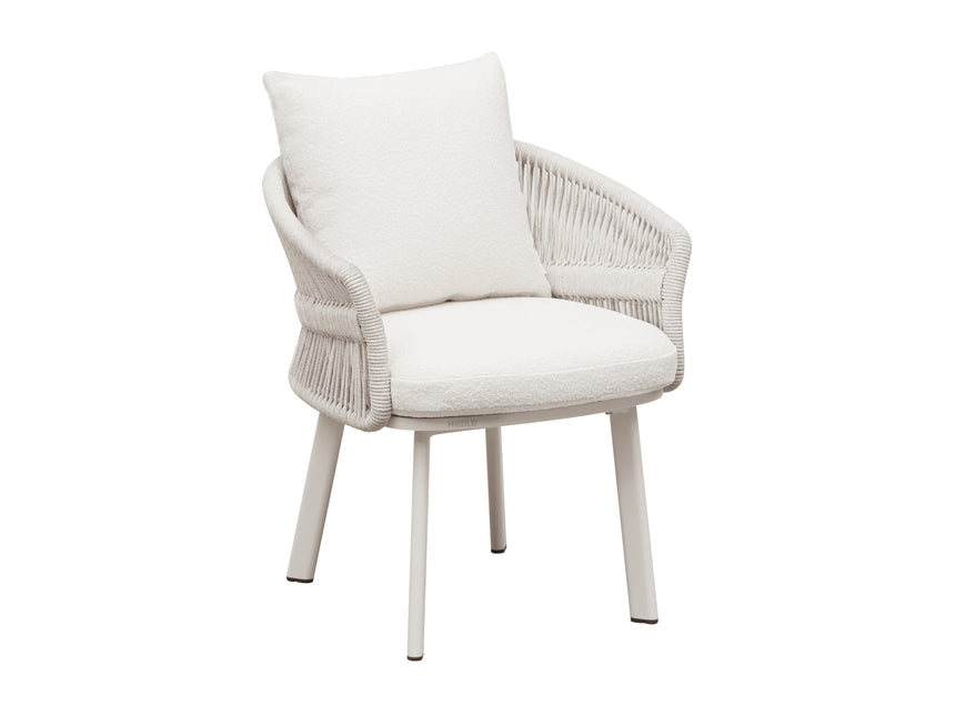 Higold Aio 4 személyes kerti étkezőszett - Taupe/Fehér