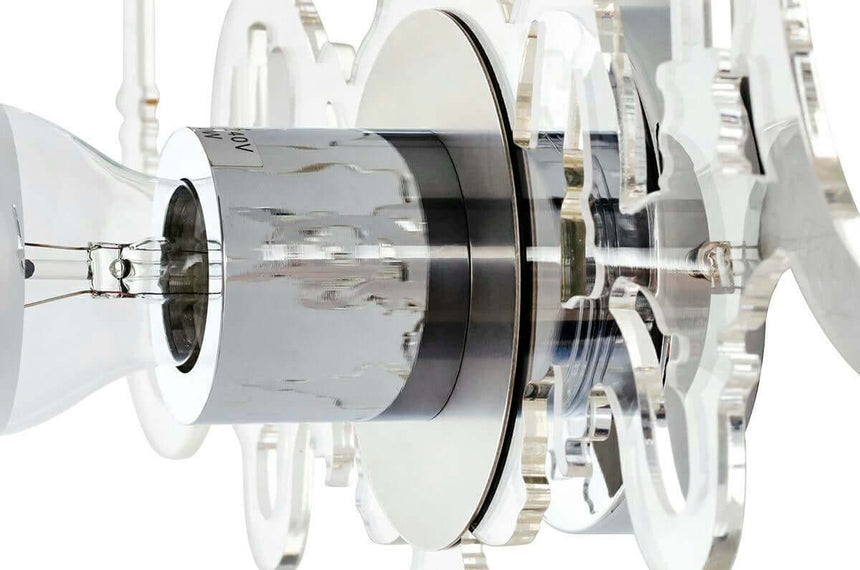 Nástenná 3D lampa Ice – priehľadný akryl