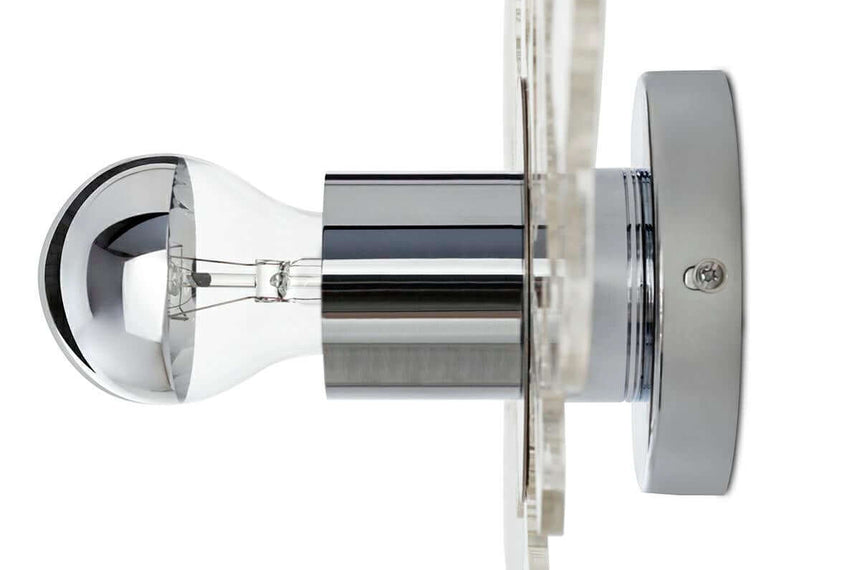 Nástenná 3D lampa Ice – priehľadný akryl