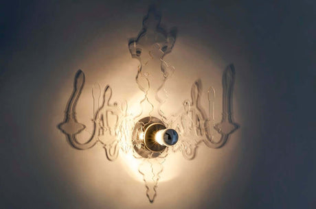 Nástenná 3D lampa Ice – priehľadný akryl
