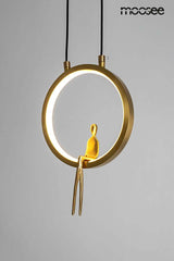 Závesná lampa kruhová – chlapčenská verzia zlatá