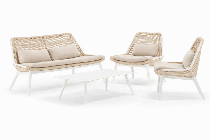 Záhradná súprava Grattoni Como pre 4 osoby, béžová 