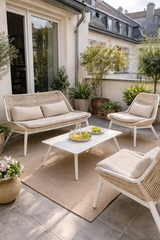 Záhradná súprava Grattoni Como pre 4 osoby, béžová 