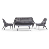Záhradná súprava Grattoni Como pre 4 osoby, antracitová