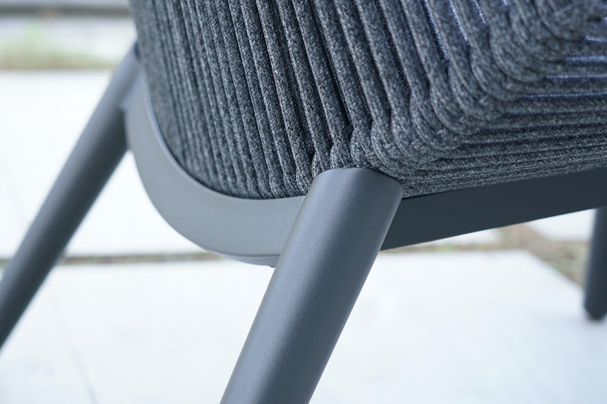 Záhradná súprava Grattoni Como pre 4 osoby, antracitová