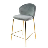 Pohodlná barová stolička KL Lily 65 cm v sivej farbe