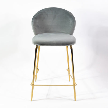 Pohodlná barová stolička KL Lily 65 cm v sivej farbe