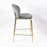 Pohodlná barová stolička KL Lily 65 cm v sivej farbe
