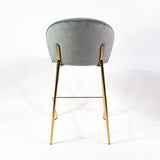 Pohodlná barová stolička KL Lily 65 cm v sivej farbe