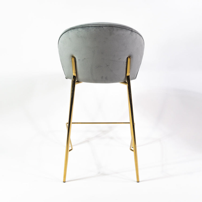 Pohodlná barová stolička KL Lily 65 cm v sivej farbe