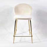 Pohodlná barová stolička KL Lily 65 cm v krémovej farbe