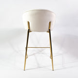 Pohodlná barová stolička KL Lily 65 cm v krémovej farbe