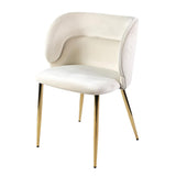 Jedálenská stolička KL Violet s výstužou v krémovej farbe