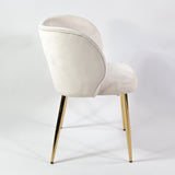 Jedálenská stolička KL Violet s výstužou v krémovej farbe