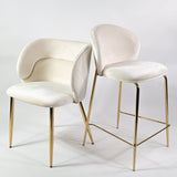 Jedálenská stolička KL Violet s výstužou v krémovej farbe