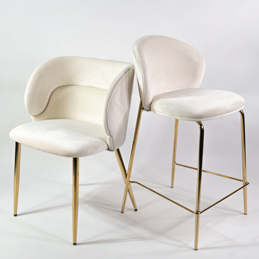 Jedálenská stolička KL Violet s výstužou v krémovej farbe