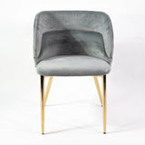 Jedálenská stolička KL Violet s vystužením v sivej farbe