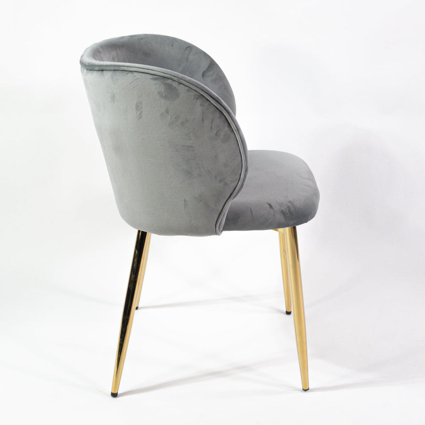 Jedálenská stolička KL Violet s vystužením v sivej farbe