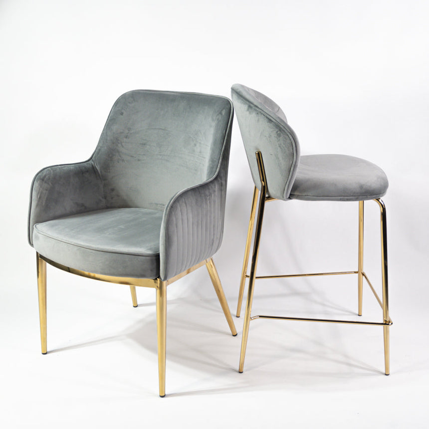 Jedálenská stolička KL Nolan prémiovej kvality v sivej farbe